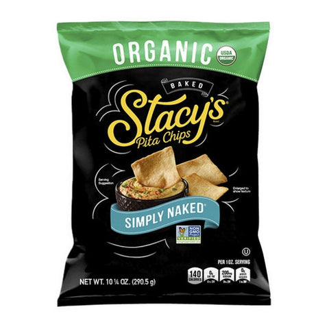 Stacys Pita Chips, Organic Simply Naked Pita Chips, 10.25 Oz(Case Of 10)