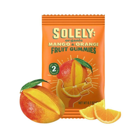 Solely, Organic Mango And Orange Whole Fruit Gummies, 3.5 Oz(Case Of 8)