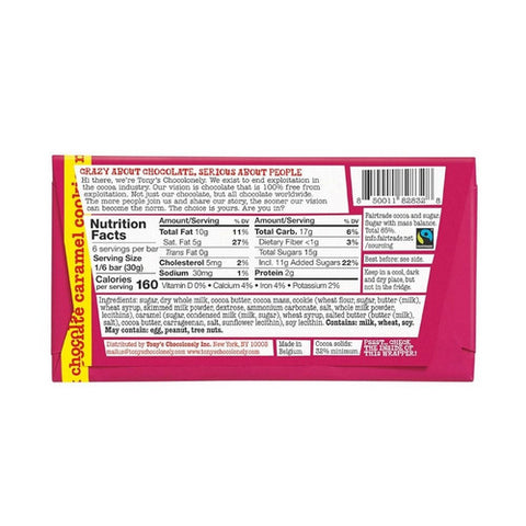 Tonys Chocolonely, Milk Chocolate Caramel Cookie Bar, 6.35 Oz(Case Of 15)