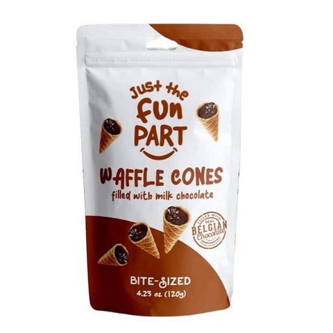 Just The Fun Part, Waffle Cones Filled With Milk Chocolate Mini, 4.23 Oz(Case Of 6)