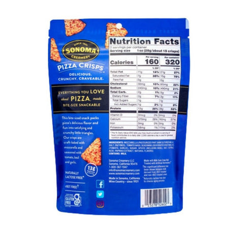 Sonoma Creamery, Tomato Basil Pizza Crisps, 2 Oz(Case Of 6)