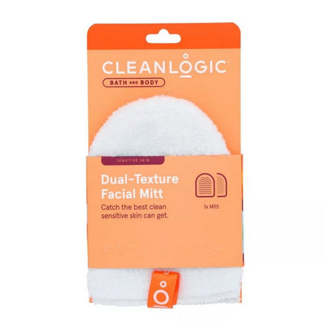Cleanlogic, Bath And Body Care Facial Mitt Dual Texture, 1 Count