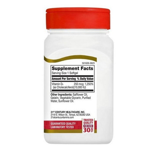 21st Century, Vitamin 400 IU, 250 Mcg, 110 Softgels