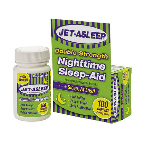 Jet-Alert, Double Strength Nighttime Sleep Aid, 100 Caps