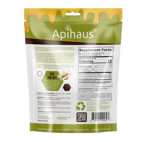 Apihaus, Manuka Honey & Propolis Eucalyptus, 20 Lozenges