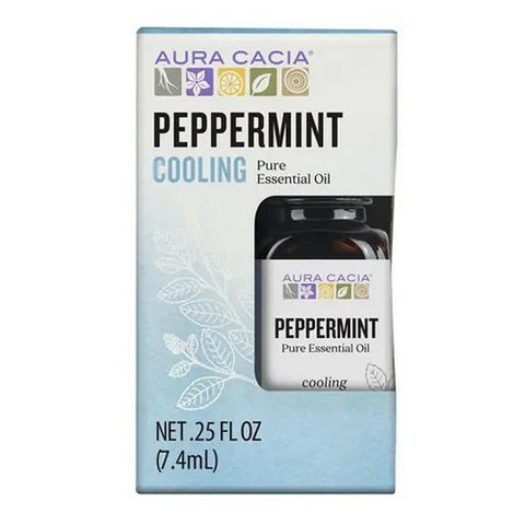 Aura Cacia, Essential Oil Peppermint Boxed, 0.25 Oz