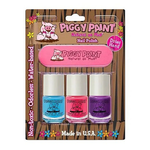 Piggy Paint, Nail Polish Sea Quin & Forever Fancy And Girls Rule, 3 Count