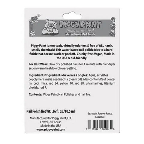 Piggy Paint, Nail Polish Sea Quin & Forever Fancy And Girls Rule, 3 Count