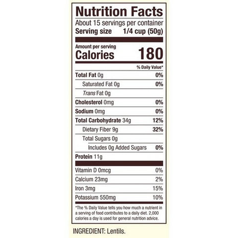 Bobs Red Mill, Brown Lentils, 27 Oz