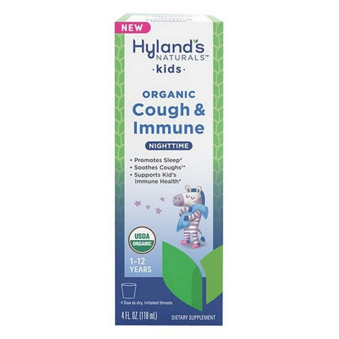 Hylands, Kids Organic Cough And Immune Nighttime, 4 Oz