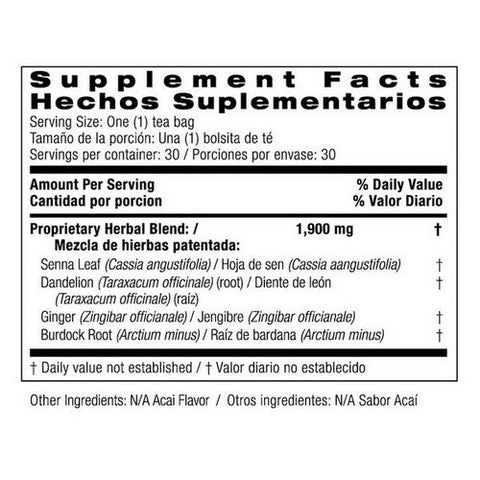 Bio Nutrition, Acai Cleansing And Detox Tea, 30 Count
