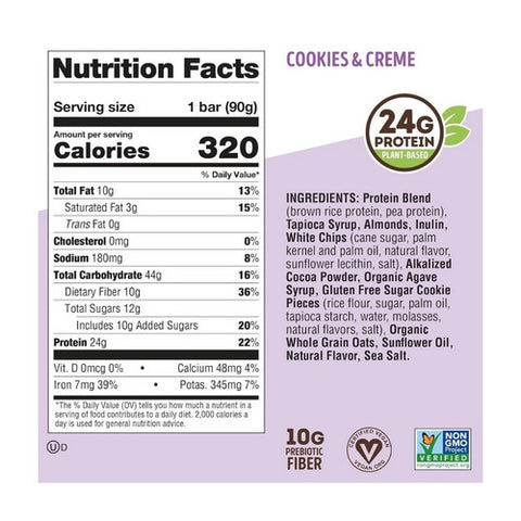 Pure Protein, Cookie Fied Big Bar Cookies And Cream, 12 Count