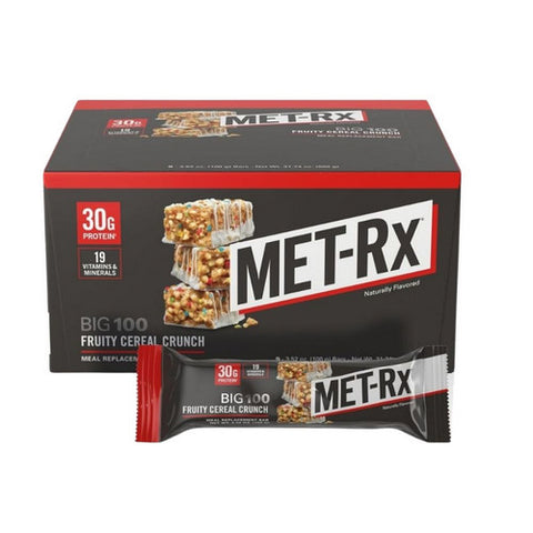 Pure Protein, Met-Rx Big 100 Fruit Cereal Crunch, 9 Count