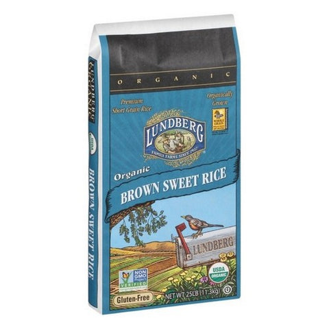 Lundberg, 100% Organic Sweet Rice, 25 Lbs