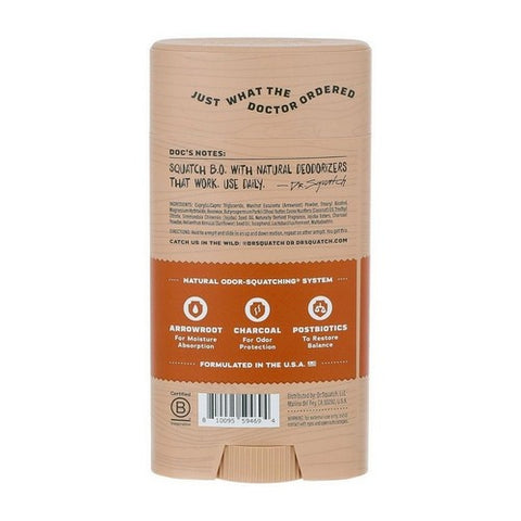 Dr. Squatch, Mens Natural Deodorant Wood Barrel Bourbon, 2.65 Oz