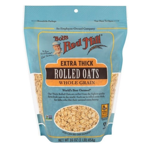 Bobs Red Mill, Rolled Oats Extra Thick Whole Grain, 16 Oz (Case Of 4)