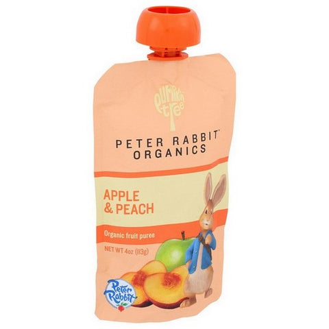 Peter Rabbit, Organic Apple And Peach Fruit Puree Snack, 4 Oz (Case Of 10)
