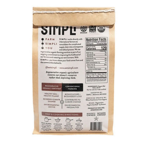 Simpli, Organic Regenerative Kidney Beans, 12 Oz (Case of 8)
