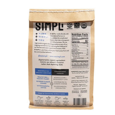 Simpli, Regenerative Organic Gigante Beans, 12 Oz (Case of 8)