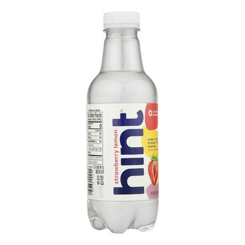 Hint, Water Infused With Strawberry And Lemon, 16 Oz (Case Of 12)