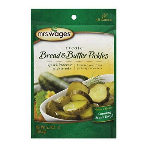 Mrs.Wages, Quick Process Bread And Butter Pickle Mix, 5.3 Oz (Case Of 12)