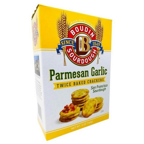 Boudin Sourdough, Garlic Twice Baked Crackers, 5 Oz (Case Of 12)