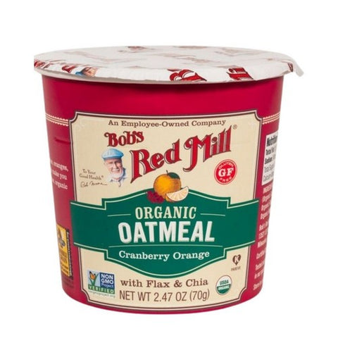 Bobs Red Mill, Organic Oatmeal Cranberry Orange Cup, 2.47 Oz (Case Of 12)