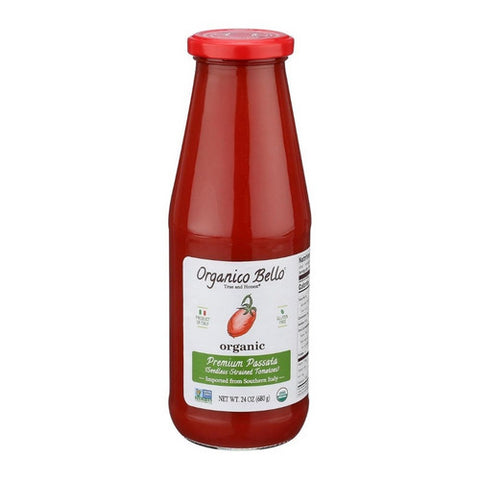 Organic Imported Italian Passata Sauce With Strained Tomatoes 24 Oz (Case Of 12) by Organico Bello