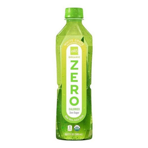 Alo, Organic Zero Aloe Vera Juice Drink White Grape, 16.9 Oz (Case Of 12)