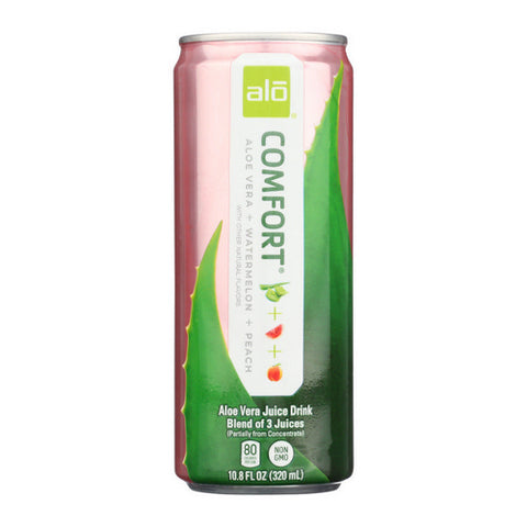 Alo, Comfort Watermelon Plus Peach Aloe Vera Juice Drink, 10.8 Oz (Case Of 12)