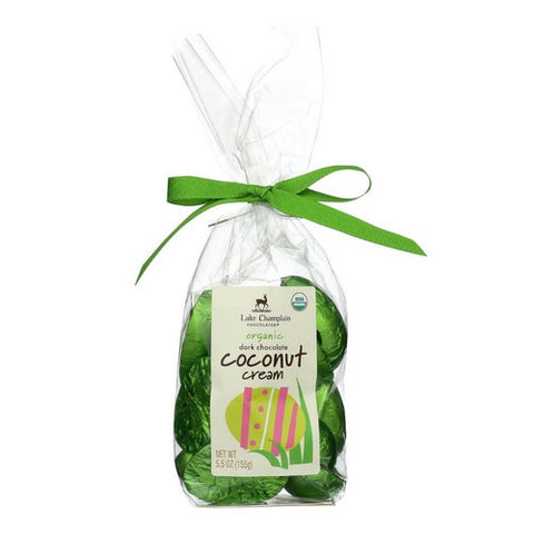 Lake Champlain, Organic Dark Chocolate Coconut Cream Eggs, 5.5 Oz (Case Of 12)