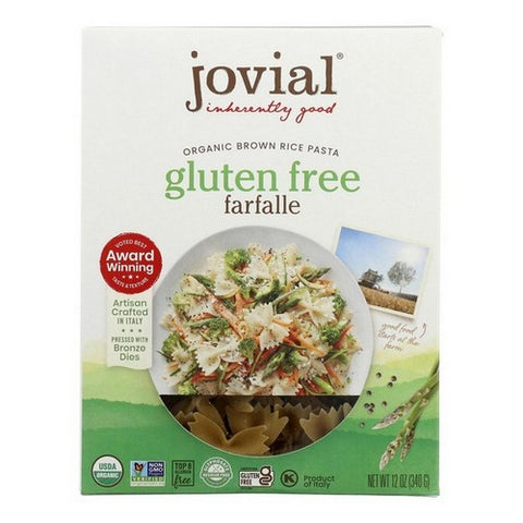 Jovial, Organic Gluten Free Brown Rice Farfalle Pasta, 12 Oz (Case Of 12)