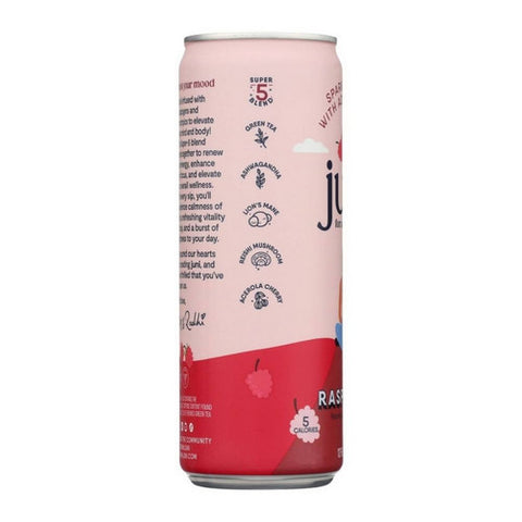 Juni, Sparkling Tea With Adaptogens Raspberry, 12 Oz (Case Of 12)