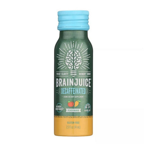 Brainjuice, Peach Mango Juice  Caffeine Free, 2.5 Oz (Case Of 12)