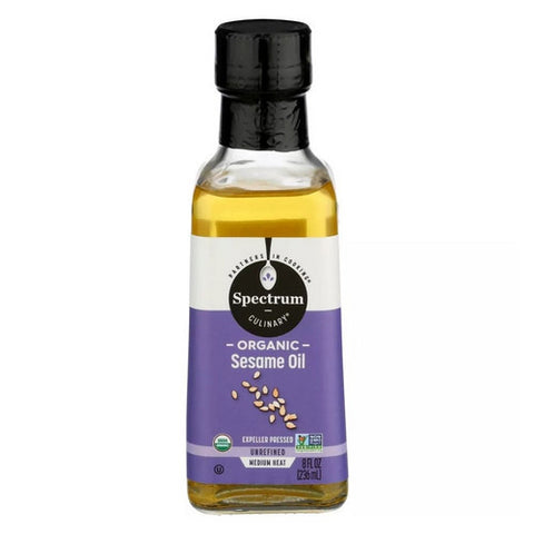 Organic Sesame Oil Unrefined 6 Oz (Case Of 6) by Spectrum Naturals