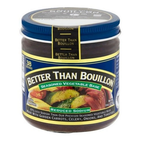 Better Than Bouillon, Reduced Sodium Vegetable Base, 8 Oz (Case Of 6)