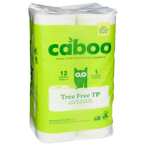 Caboo, Super Soft Sugarcane And Bamboo Bath Tissue, 12 Rolls (Case Of 6)