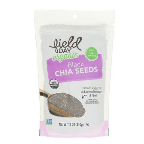 Field Day, Organic Black Chia Seeds, 12 Oz (Case Of 8)