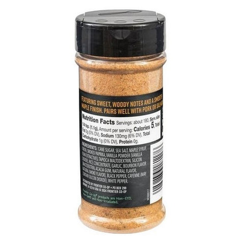 Frontier Coop, Maple Vanilla Bourbon Dry Rub, 6.98 Oz