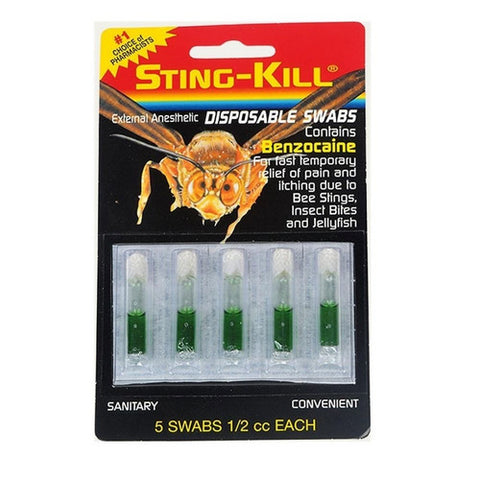 Sting-Kill, External Anesthetic Disposable Swabs, 5 Count