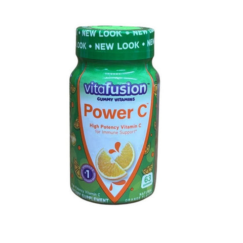 Power C Gummies Natural Orange Flavor 63 Count by Vitafusion