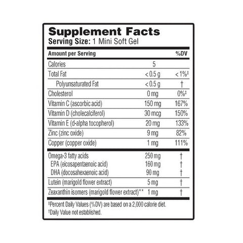 Bausch + Lomb, Ocuvite Eye Health Mini Soft Gels, 30 Count