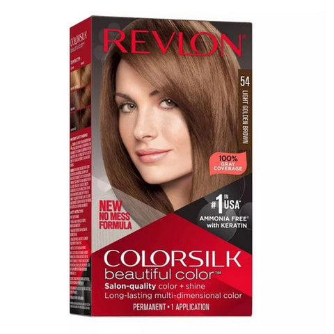 Revlon, Colorsilk Permanent Hair Color 54 Light Golden Brown, 1 Count