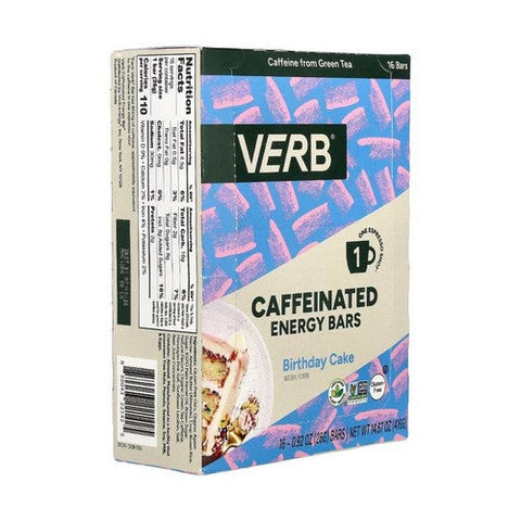 Verb Energy, Verb Energy Birthday Cake Caffeinated Energy Bar, 16 Count