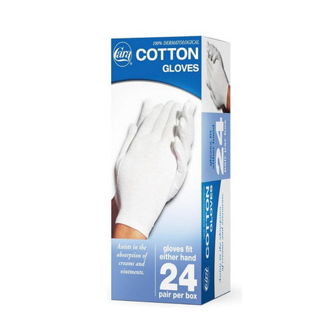 Cara, Cotton Gloves Large, 24 Pair