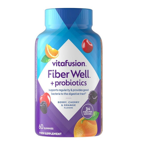 Vitafusion, Fiber Well And Probiotics Gummies, 60 Count