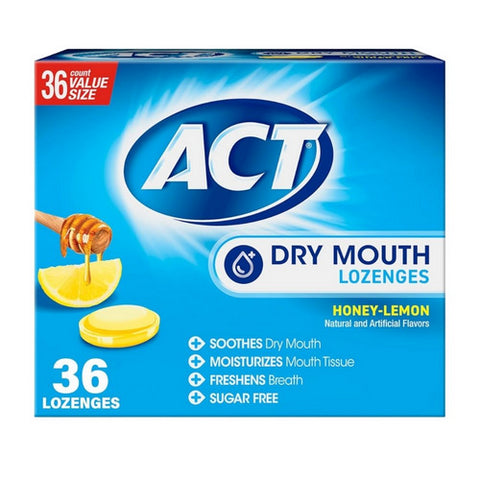 Capzasin HP, Act Dry Mouth Honey Lemon, 36 Count