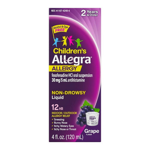Allegra, Allegra Childrens Allergy Liquid Grape, 4 Oz