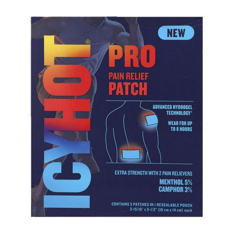 Capzasin HP, Icy Hot Pro Pain Relief Patches, 5 Count