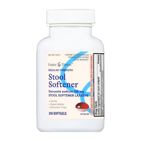 Foster And Thrive, Regular Strength Stool Softener, 100 Mg, 250 Softgels